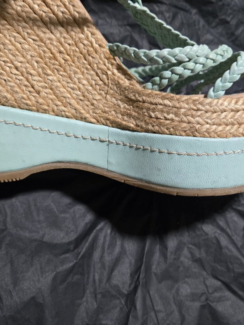 Palomitas by Paloma Barceló Mint Braided Platform Espadrille Wedge Sandals EU 40 - Picture 7 of 16